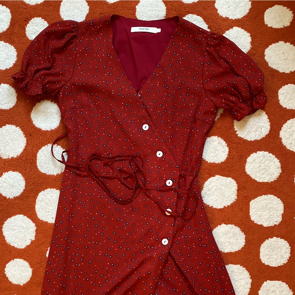 Retro style floral mini dress